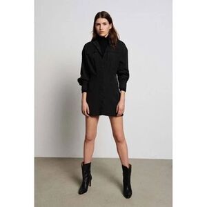 Ba$h black long sleeve shirt dress size 1